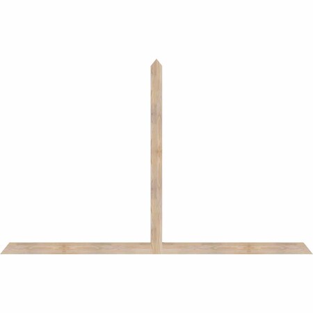 Ekena Millwork Portland Smooth Timber Gable Bracket, Douglas Fir, 96"W x 60"H x 1 1/2"D x 3 1/2"F, 15/12 Pitch GBW096X60X0204POR00SDF